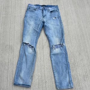 Mens Aeropostale Worn Skinny Jeans 30x32 knee holes